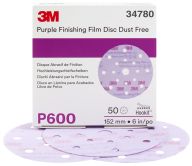 3M Hookit Purple Finish Film Schuurschijf 260L+ 150mm 17 Gaten
